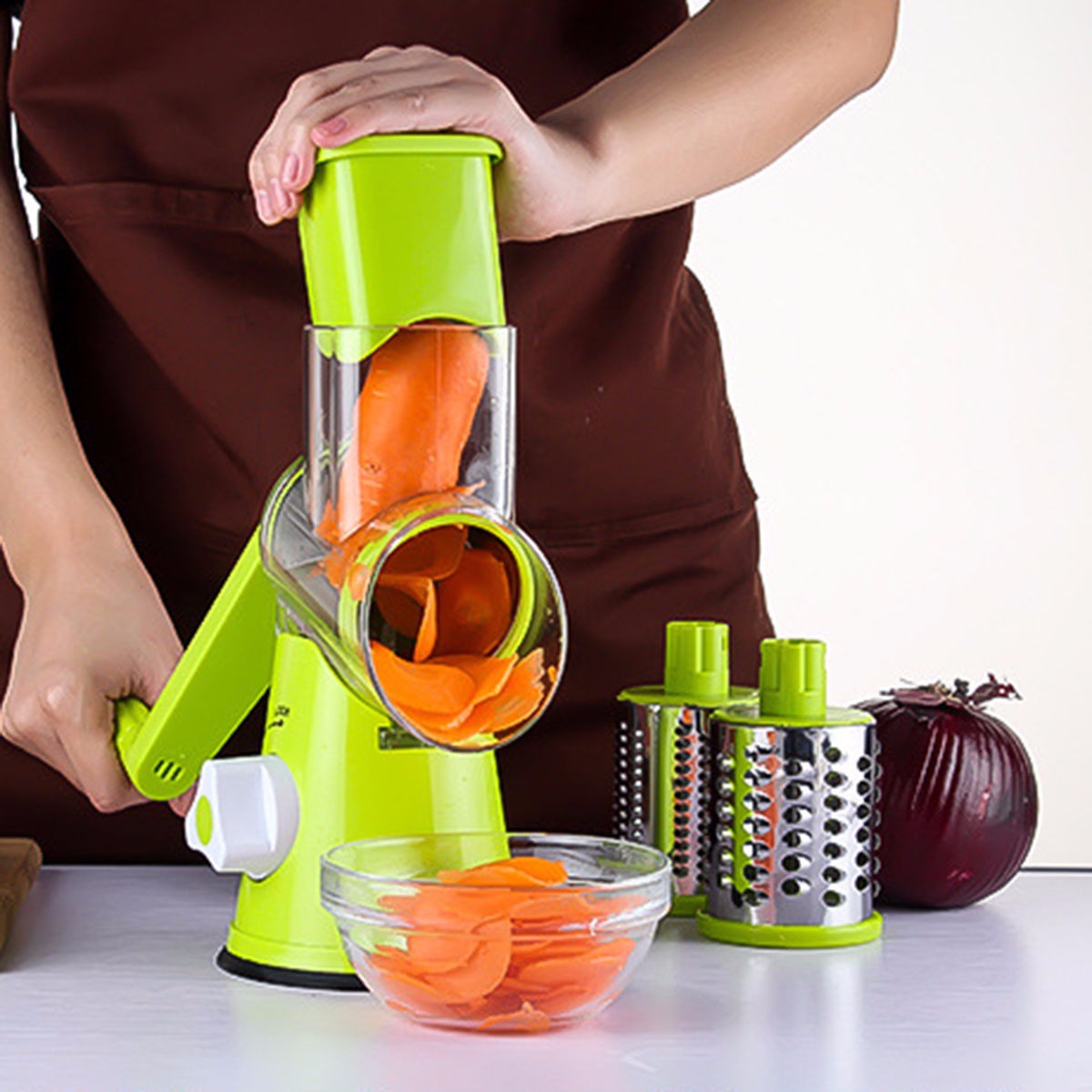 Round Mandoline Vegetable Slicer - image 1