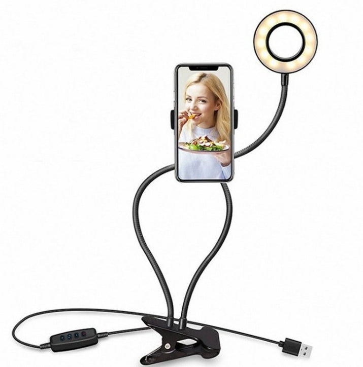 Clip-On LED Selfie Ring Light with Phone Holder - image 5