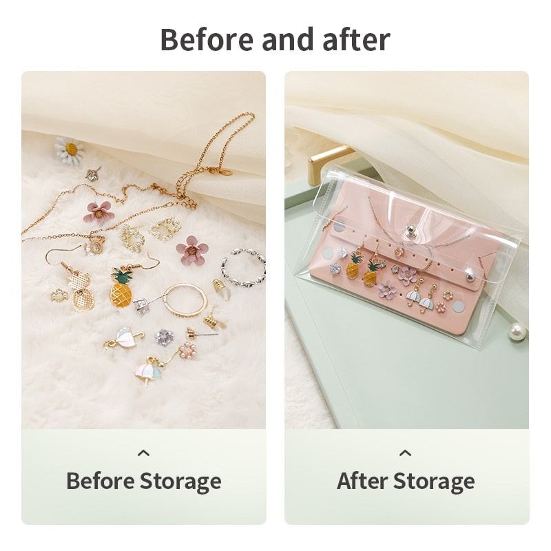 Mini Travel Jewelry Organizer Bag Clear TPU Gift Display Portable - image 4