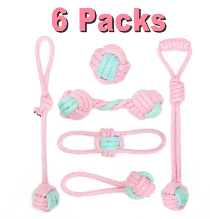 Cotton Rope Dog Chew Toy Set - image 1