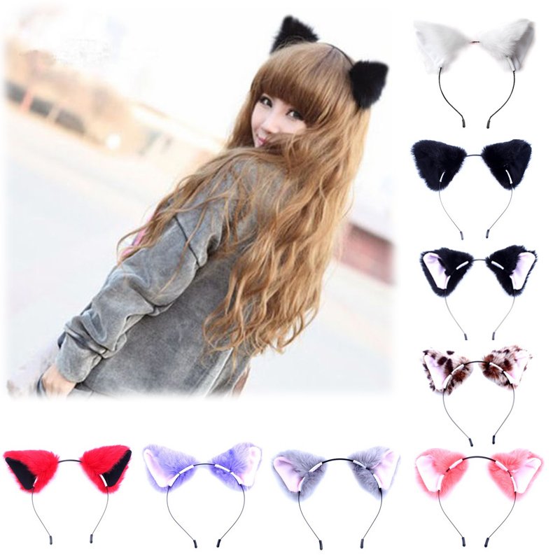 Plush Cat Ears Headband - image 1