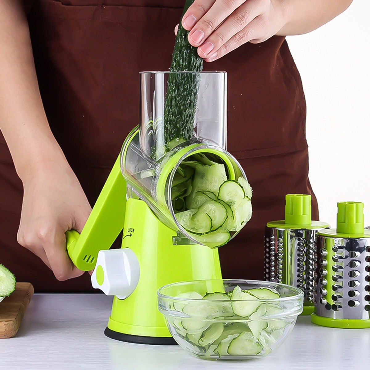 Round Mandoline Vegetable Slicer - image 3