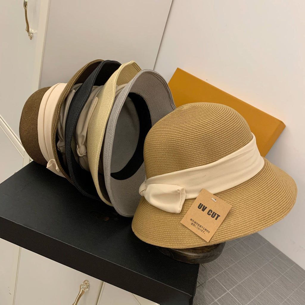 Women's Bow Straw Sun Hat - image 1