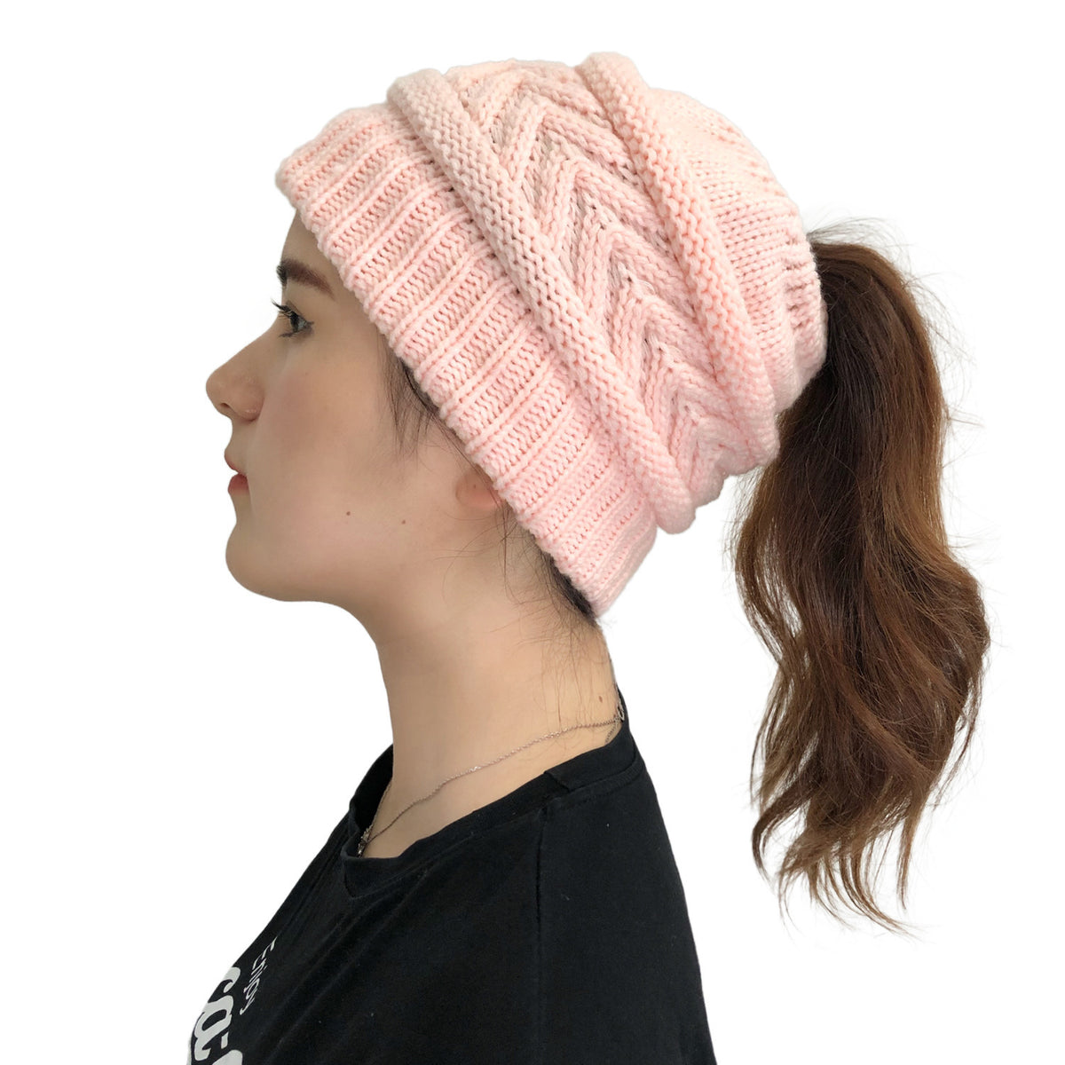 Ponytail Knit Beanie - image 3