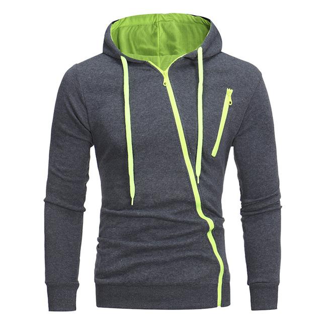 Men's Diagonal Zip Hoodie - image 3