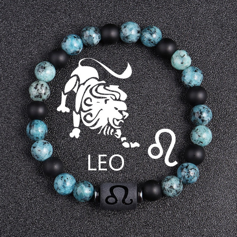 Leo Zodiac Lion Bead Bracelet - image 1