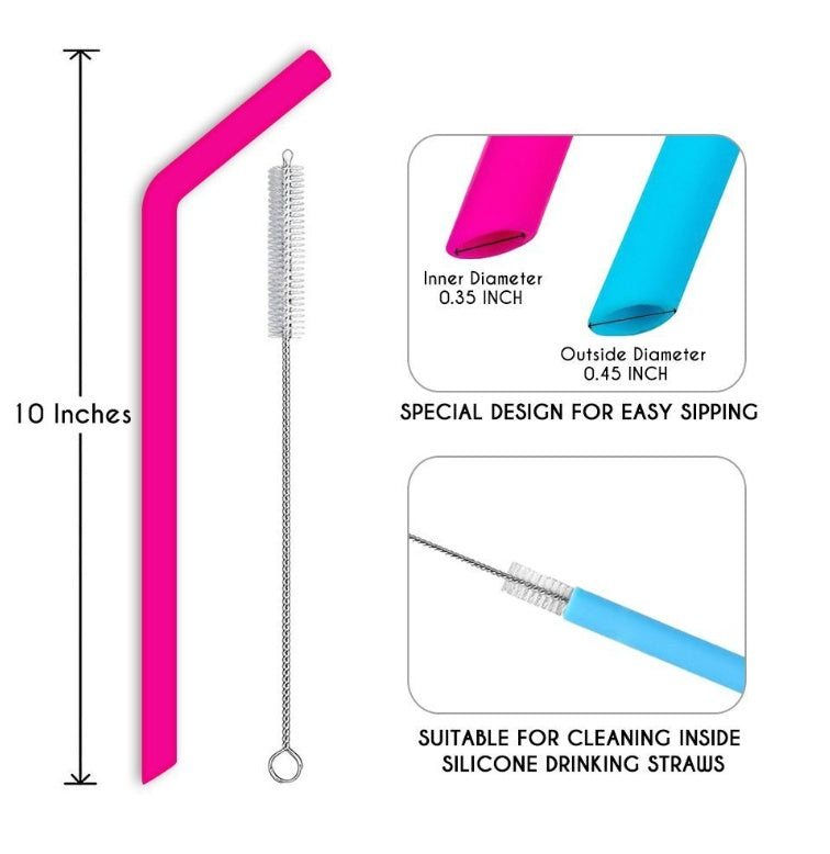 Reusable Silicone Straws Set - image 2