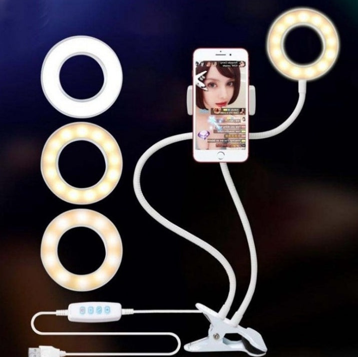 Clip-On LED Selfie Ring Light with Phone Holder - image 3