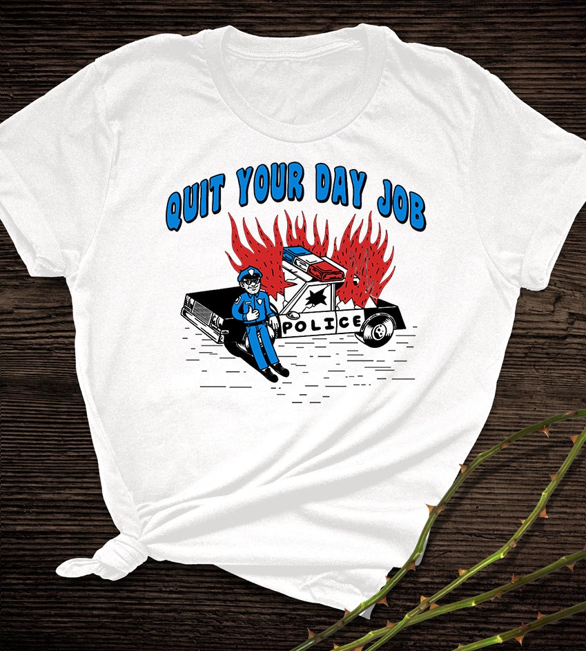 Novelty Police Car Graphic Tee - image 1