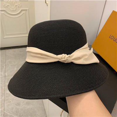 Women's Bow Straw Sun Hat - image 7