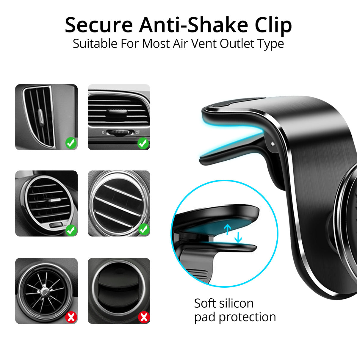 Magnetic Air Vent Car Phone Holder - image 7