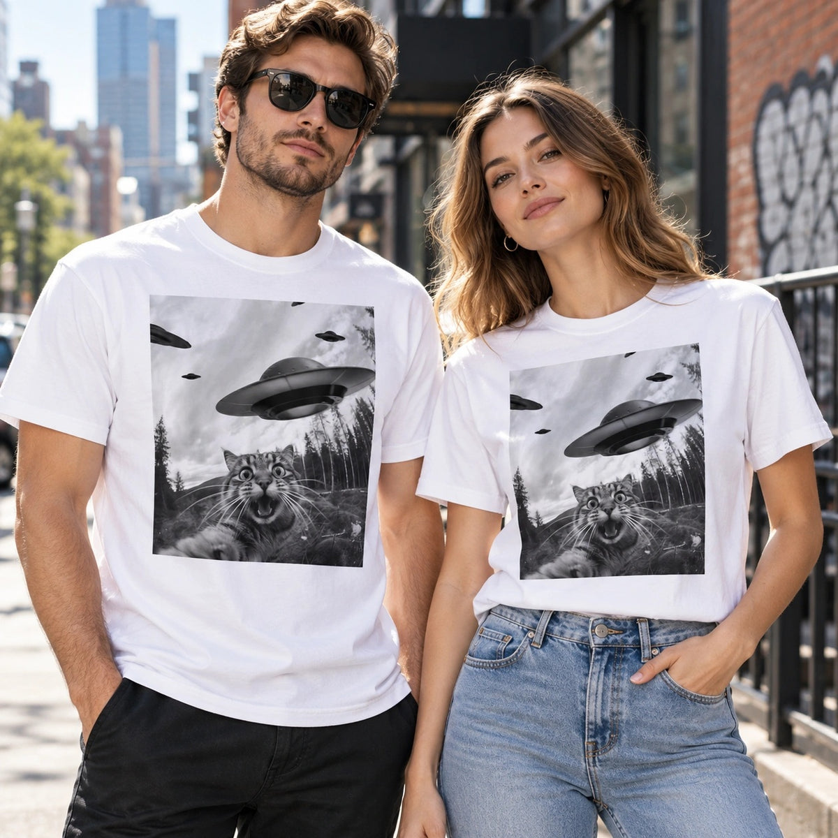 UFO Cat Graphic Tee - image 3