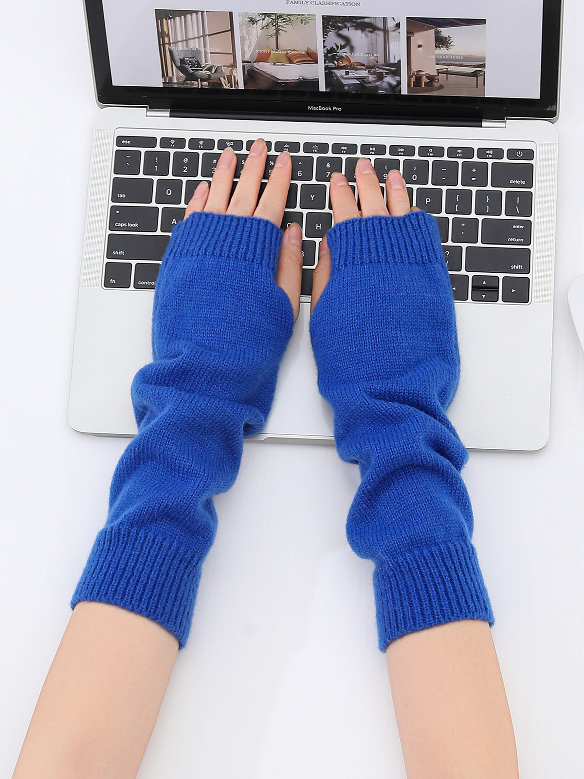 Long Knit Fingerless Gloves - image 4