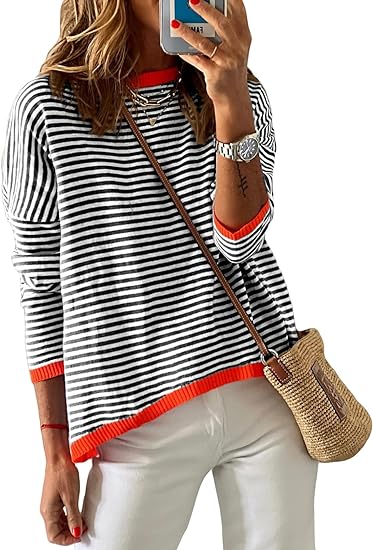 Women's Striped Sweater - image 1