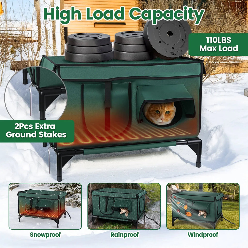 Large Heated Outdoor Cat House - image 9