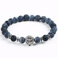 Men's Lion Head Stone Bead Bracelet - image 1