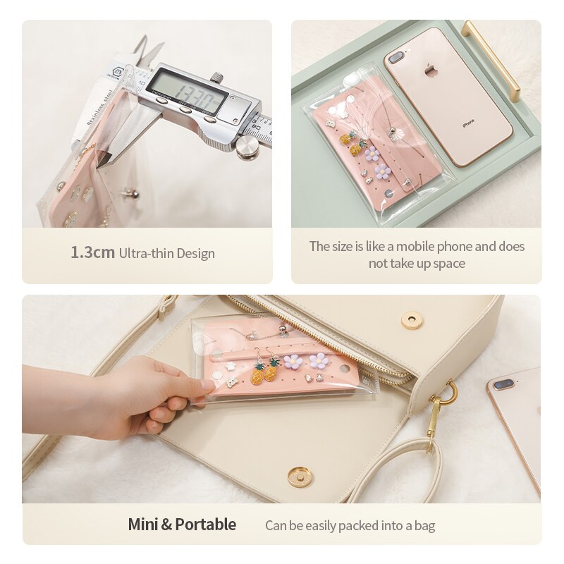 Mini Travel Jewelry Organizer Bag Clear TPU Gift Display Portable - image 5