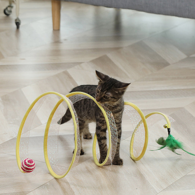 S-Shaped Foldable Cat Tunnel - image 4