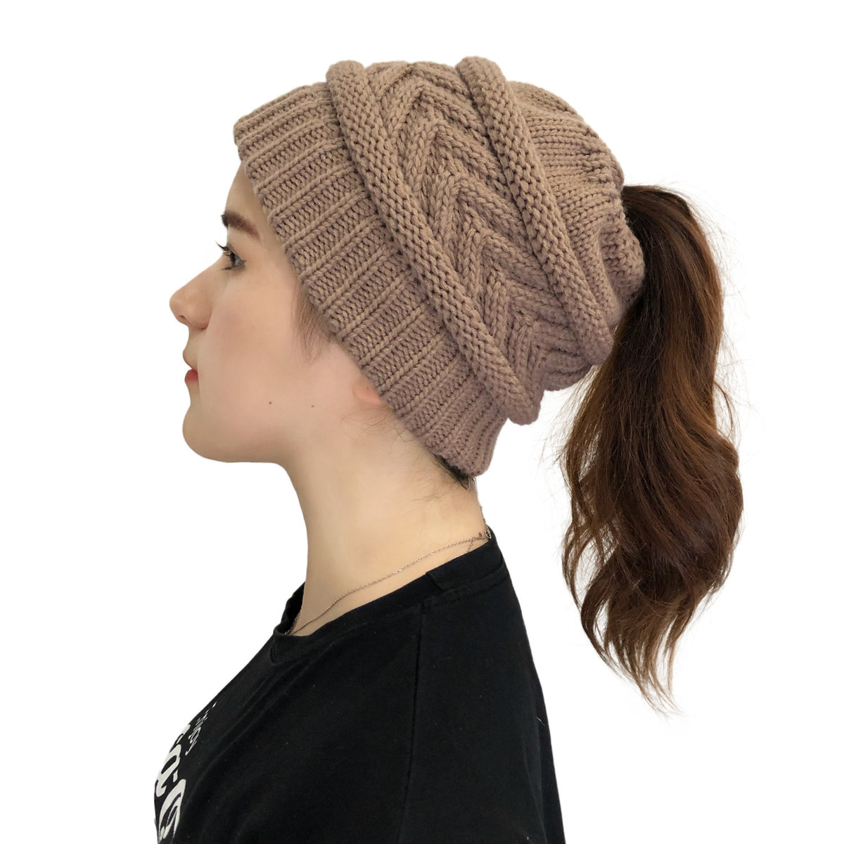 Ponytail Knit Beanie - image 6