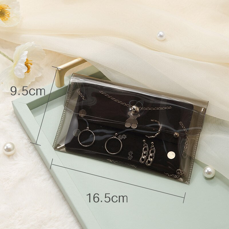 Mini Travel Jewelry Organizer Bag Clear TPU Gift Display Portable - image 8