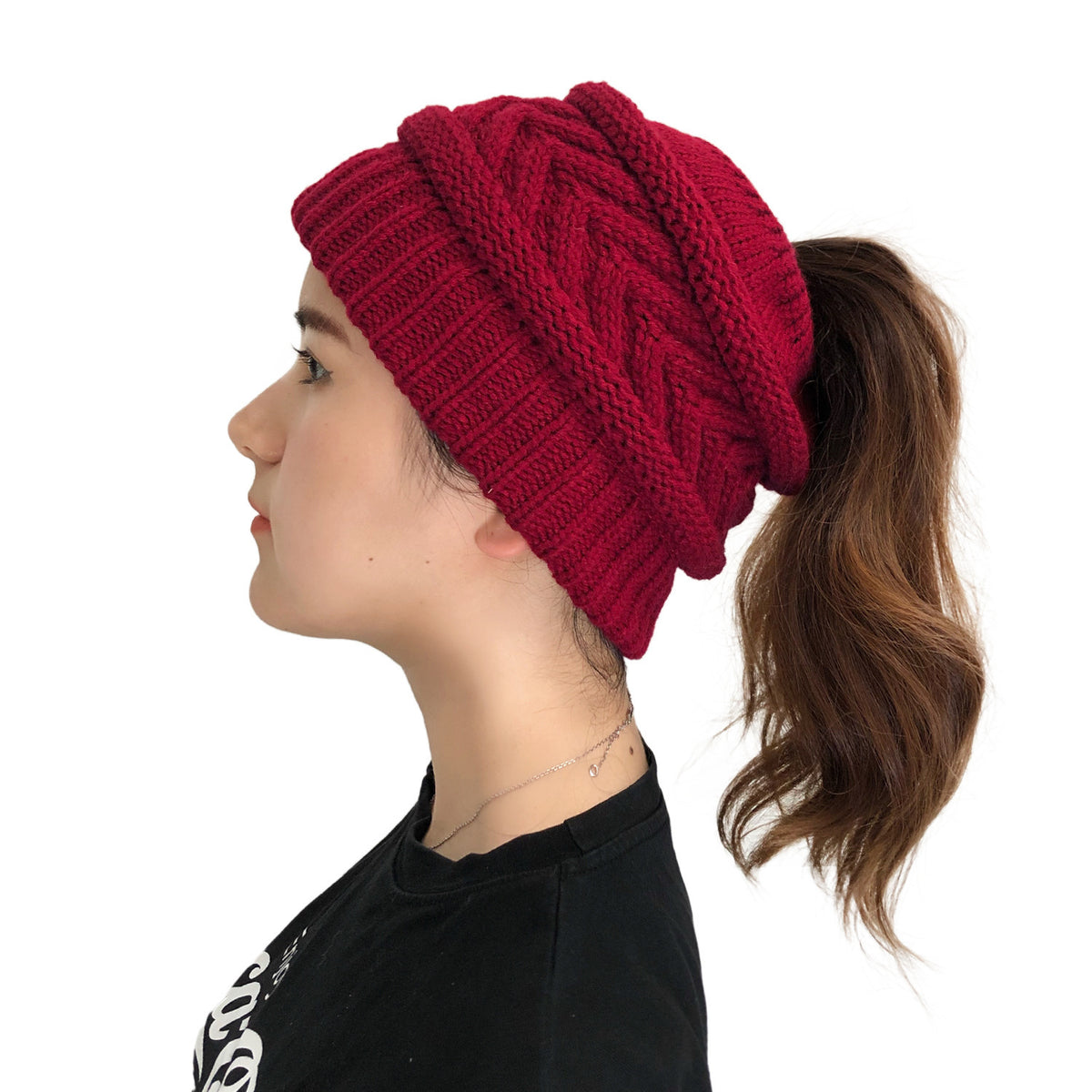 Ponytail Knit Beanie - image 4
