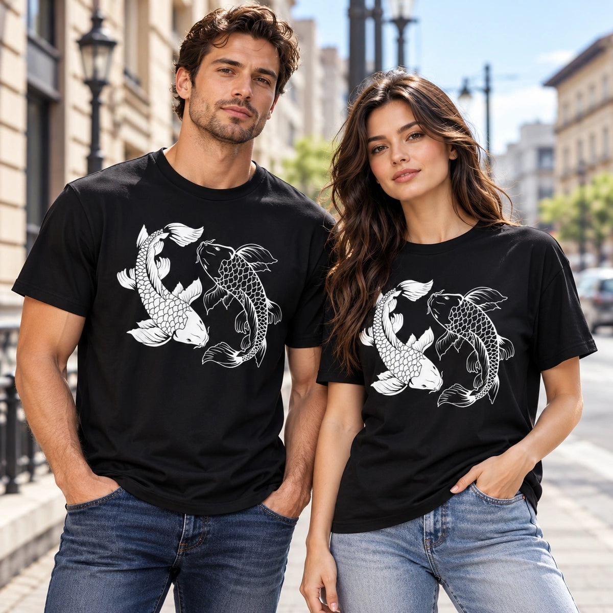 Koi Fish Yin Yang Tee - image 4