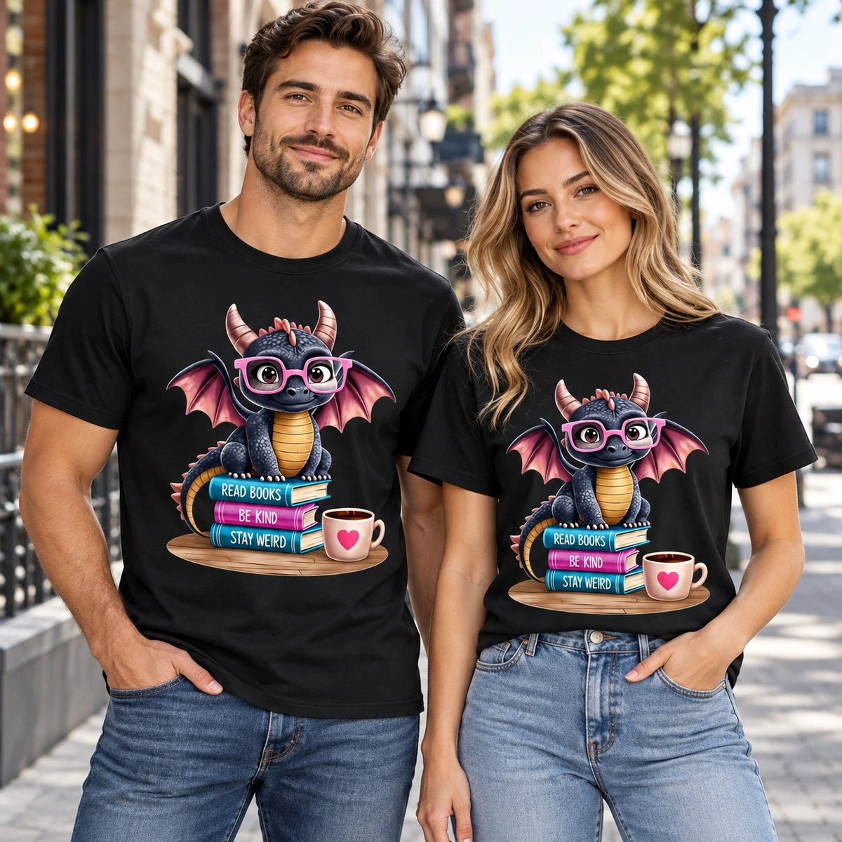 Dragon Reading Books Tee - image 2
