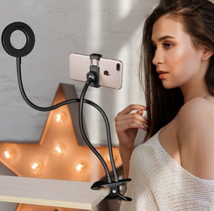 Clip-On LED Selfie Ring Light with Phone Holder - image 4