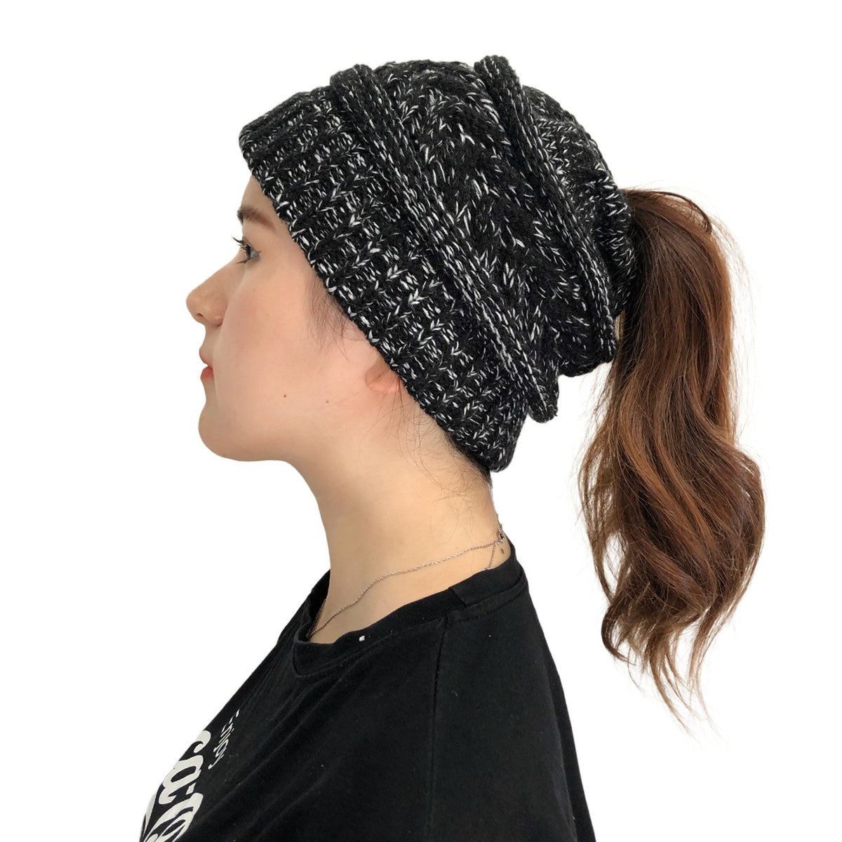 Ponytail Knit Beanie - image 5