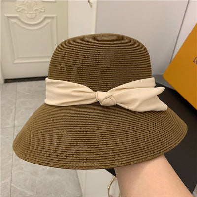 Women's Bow Straw Sun Hat - image 2