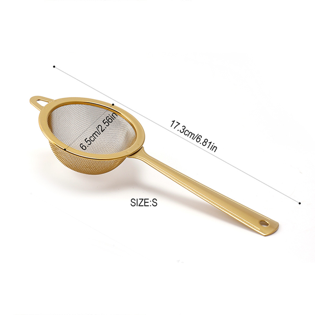 Gold Stainless Steel Mini Strainer - image 3