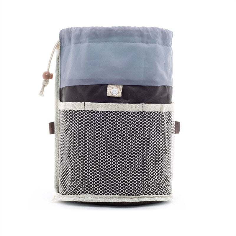 Large Capacity Nylon Lazy Drawstring Storage Bag Toiletry Cylinder - image 5