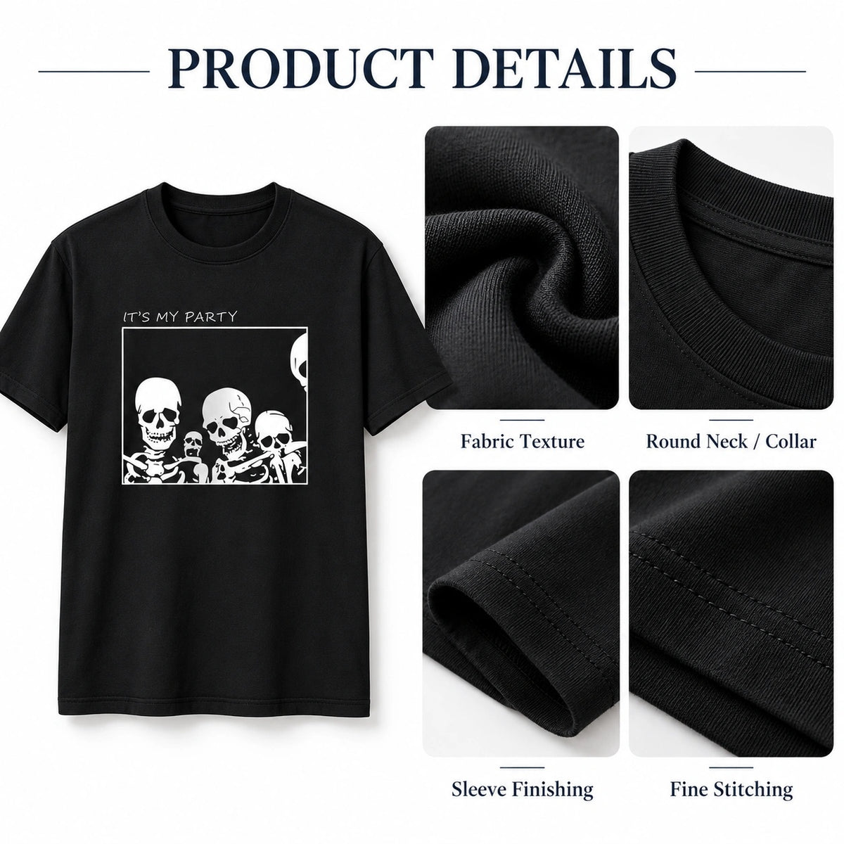 Skeleton Party Graphic Tee - image 6