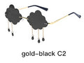 Funny Cloud Rimless Sunglasses with Rain Drop Chains - image 7