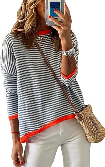 Women's Striped Sweater - image 3