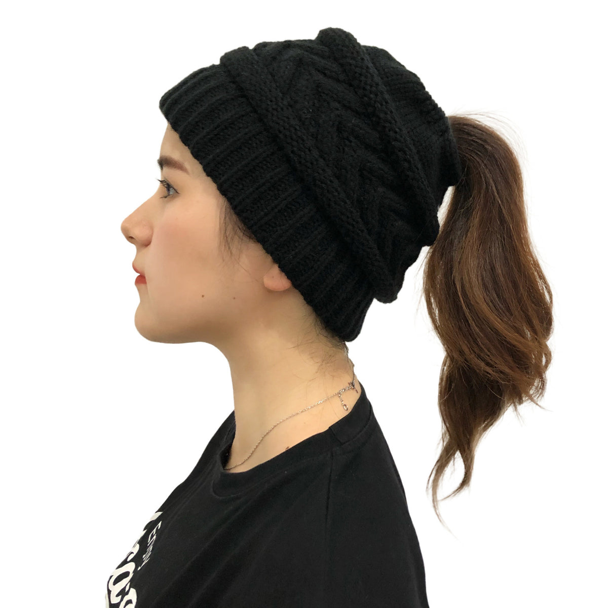 Ponytail Knit Beanie - image 7