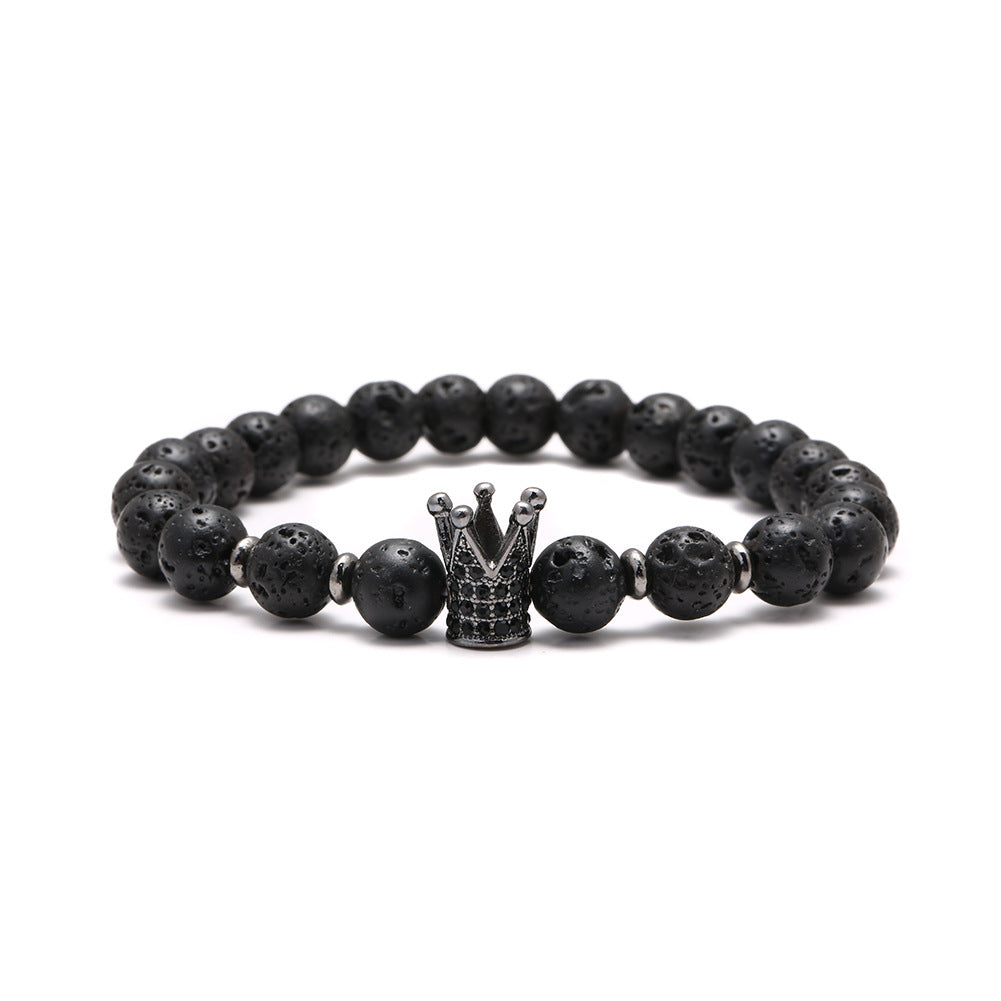 Men's Lion Head Stone Bead Bracelet - image 14