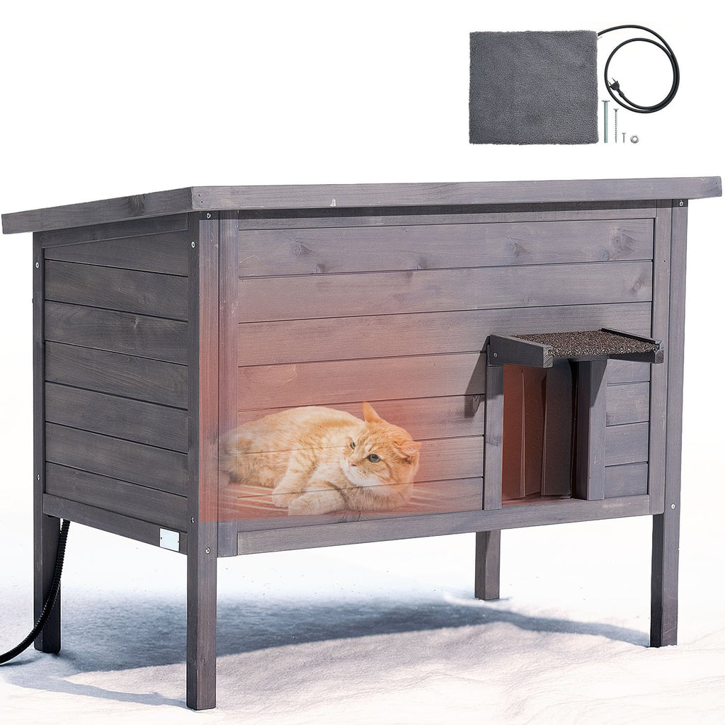 Heated Outdoor Cat House for 1-3 Cats - image 1