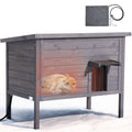 Heated Outdoor Cat House for 1-3 Cats - image 1