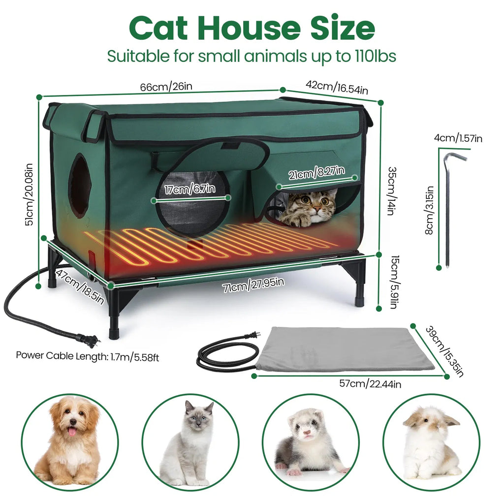 Large Heated Outdoor Cat House - image 7