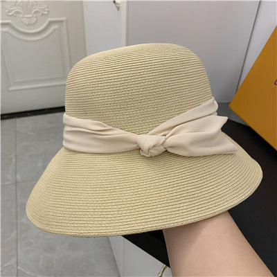 Women's Bow Straw Sun Hat - image 9